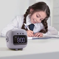 creative robot desktop clocks smart digital alarm clock home bedroom table decoration with snooze mode for cartoon child gift
