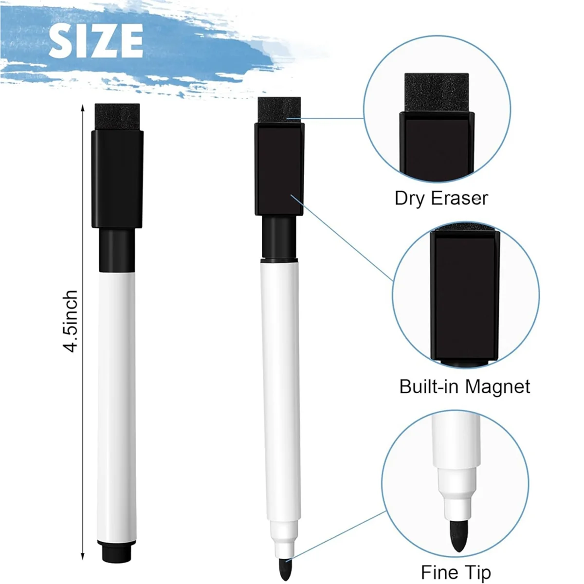 200 шт. магнитные маркеры для сухого стирания тонкий наконечник искусственная