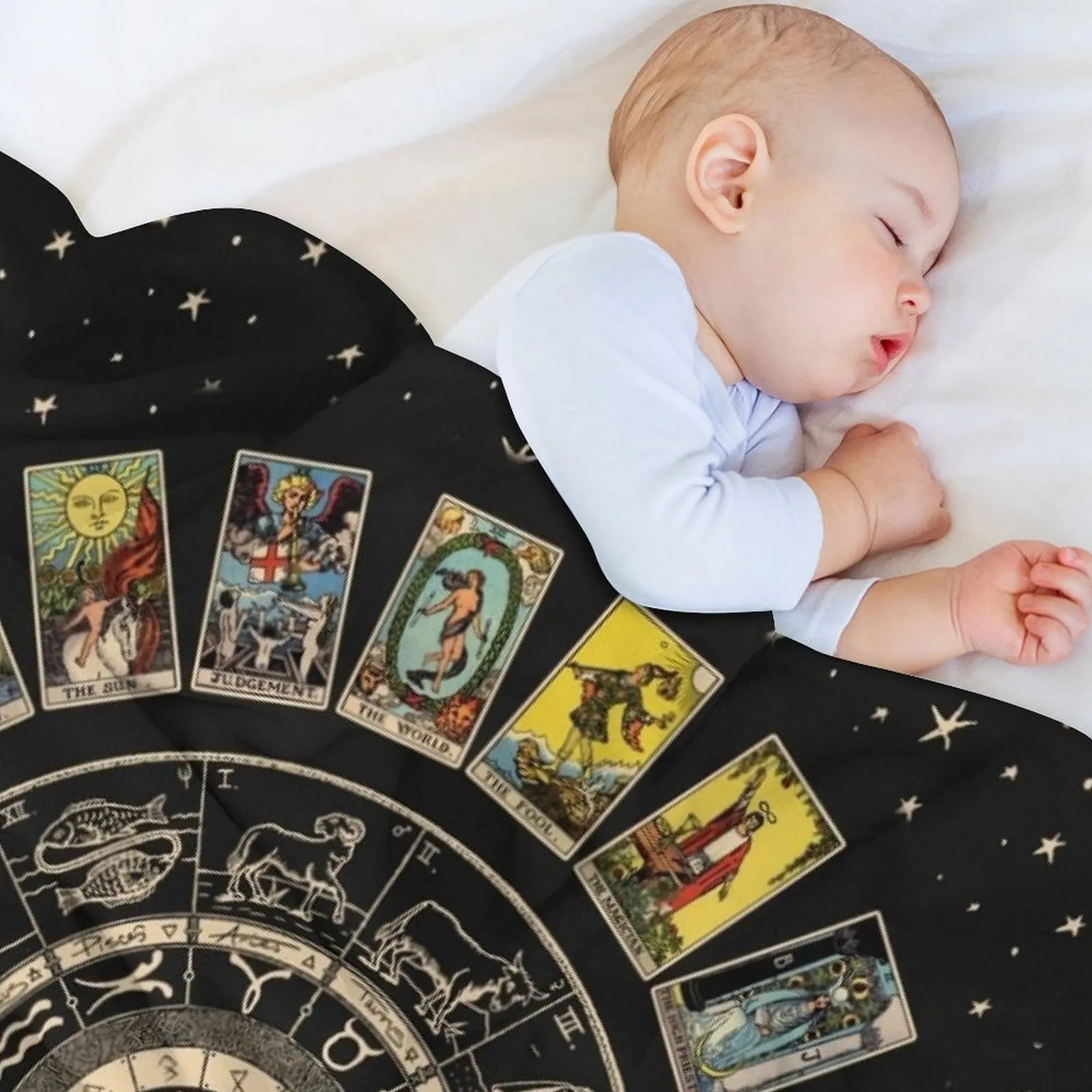 Одеяло со знаками Зодиака астрологическая схема и бросок Таро из арканы милые