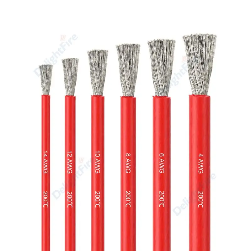 

Silicone Cable Heat-resistant Electrical Wires 30/28/26/24/22/20AWG Soft Flexible Hook Up Silicone Wire For Battery Solar Panels