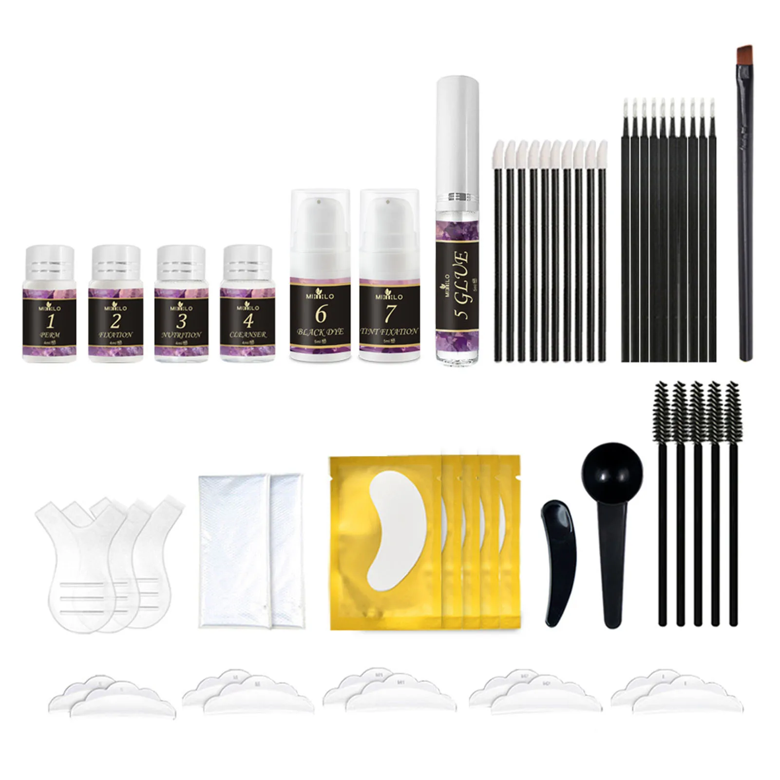 

Lash Lift Kit Eyebrow Lamination Kit Lash Lift And Tint Kit 2 In 1 For Lash Brow Tint Semi-Permanent Eyelash Perm Kit For Home