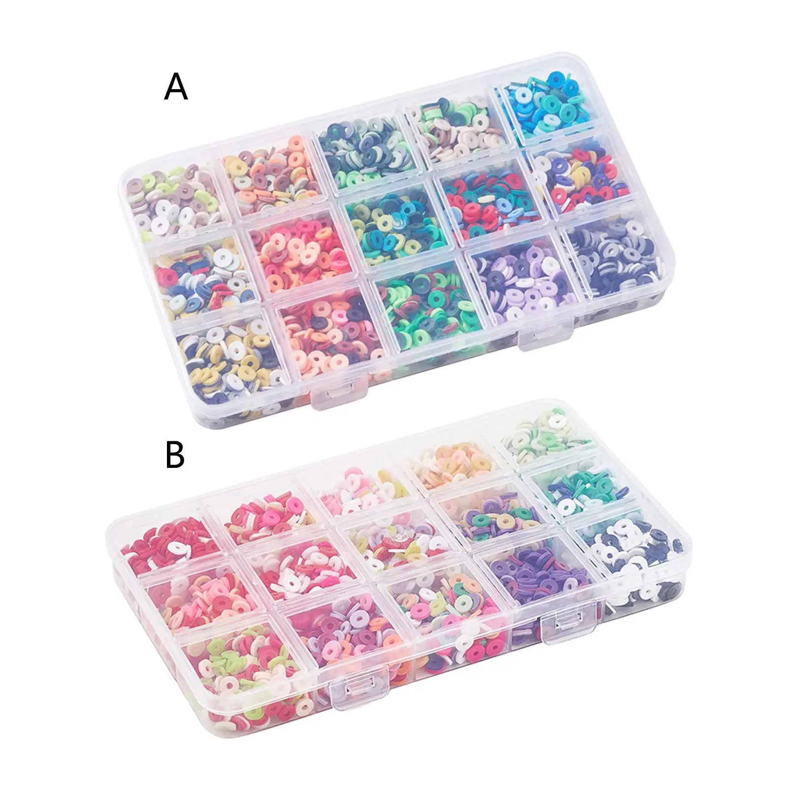 

Clay Beads for Bracelet Making Flat Round Spacer Beads for DIY Supplies