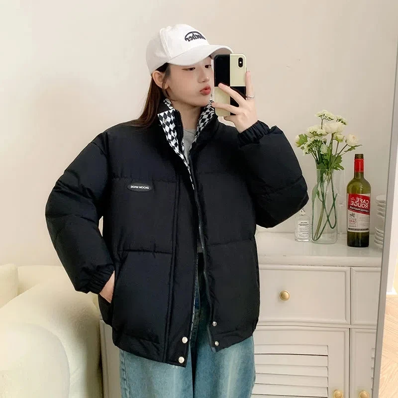 Cotton Padded Jacket Womens 2022 Autumn Winter New Korean Slim Loose Student Bread Clothes Female Casual Thick Warm Parkas Coat