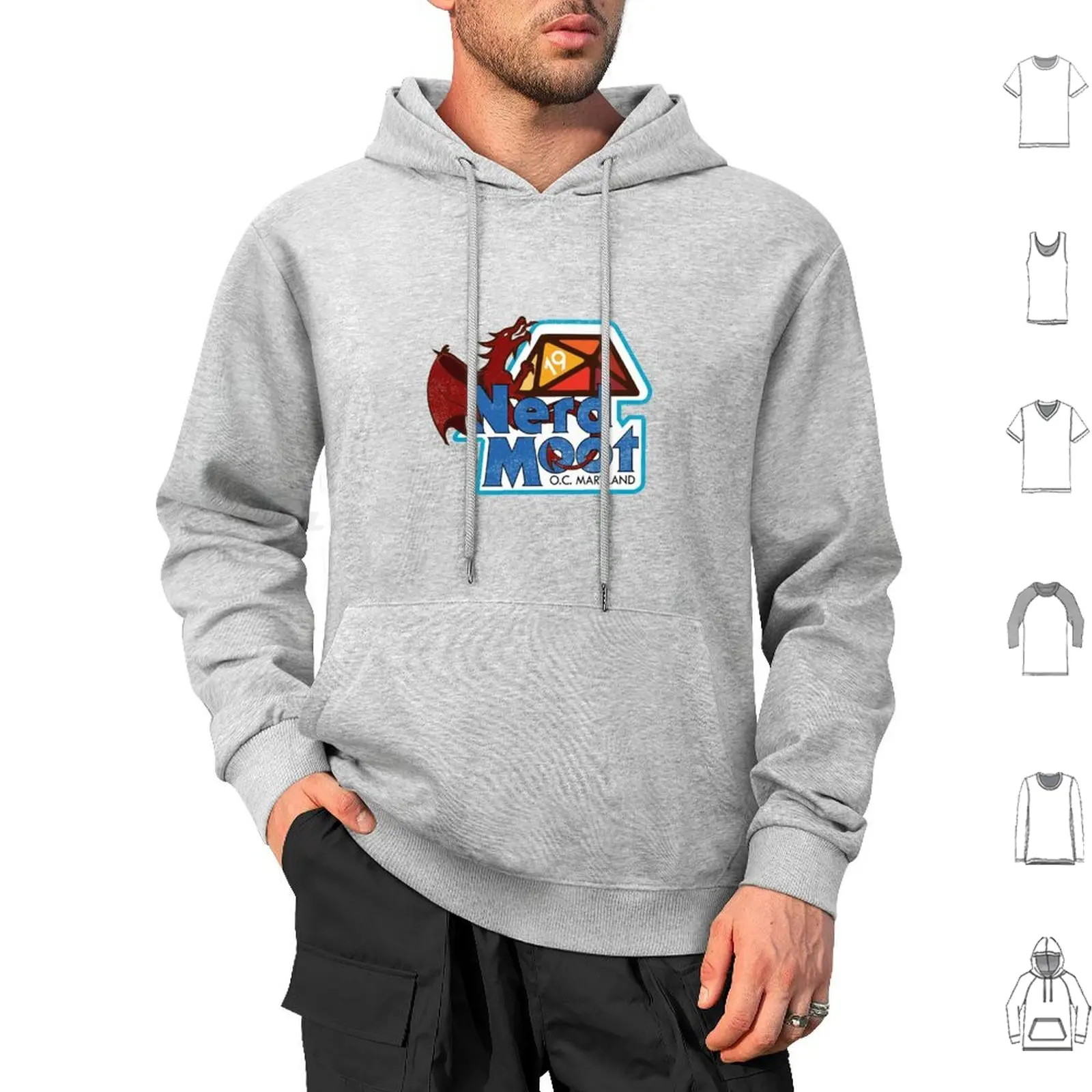 Толстовка с длинным рукавом Nshu Nerd Nerding Dnd