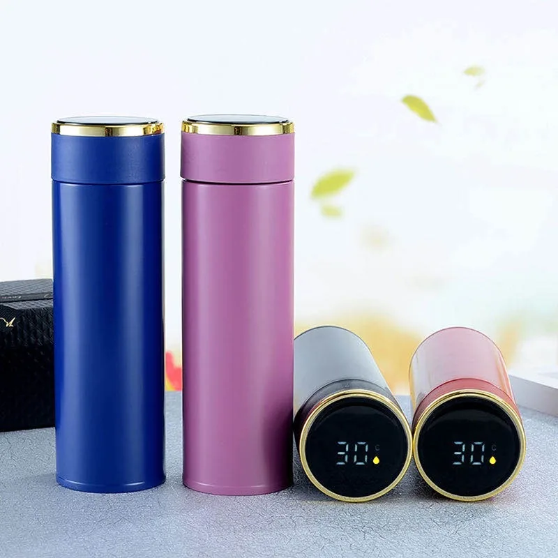 

Thermos Bottle Smart Led Digital Temperature Display Stainless Steel Thermos Water Bottle Intelligent Insulation Cups 500ml