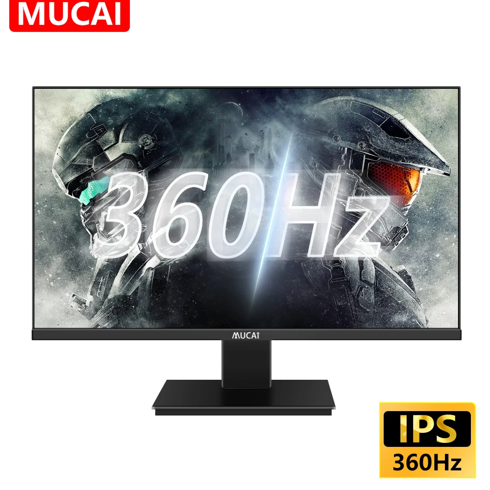 MUCAI 24.5 Inch IPS Monitor 360Hz Gaming Gamer LCD Display HD Desktop PC Computer Screen Flat Panel HDMI-compatible/DP