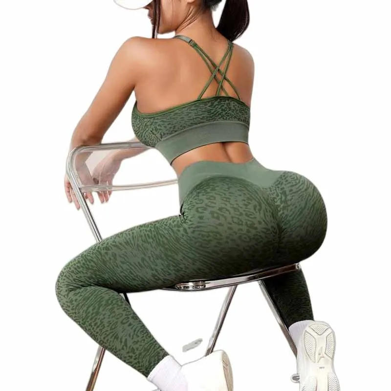 

Женский бесшовный комплект для йоги, спортивная одежда для тренировок, одежда для спортзала, спортивный жилет для фитнеса, леггинсы с высок...