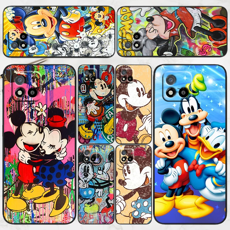 

Mickey mouse art For OPPO Realme Q3S GT Q3 C21Y C20 C21 V15 X7 V3 V5 X50 X3 X2 Q2 C17 C12 C11 Pro 5G Black Phone Case