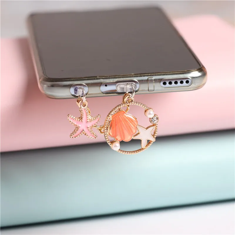 Пылезащитная заглушка в виде ракушек Starfish Очаровательная кавайная для зарядки