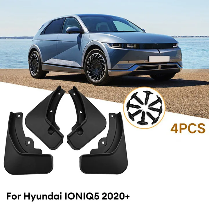 

4pcs Car Front Rear Mud Flap Mudguards Splash Guards For Hyundai Ioniq 5 2020 2021 2022 Auto Exterior Parts