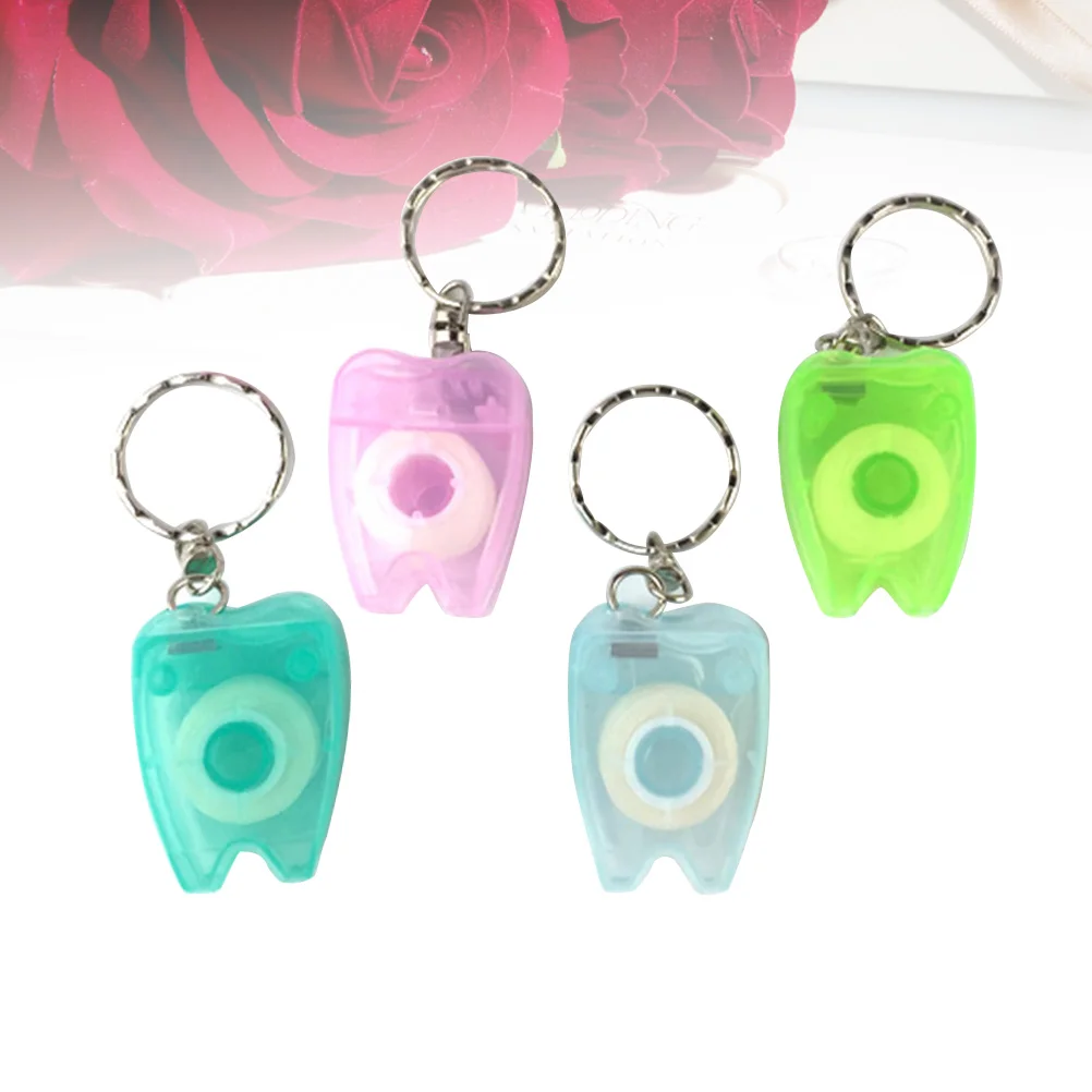 

Flossteeth Pick Picks Stickskeychain Clean Holder Toothpick Interdental Between Brushes Key Ring Cleaners Oral Threaders