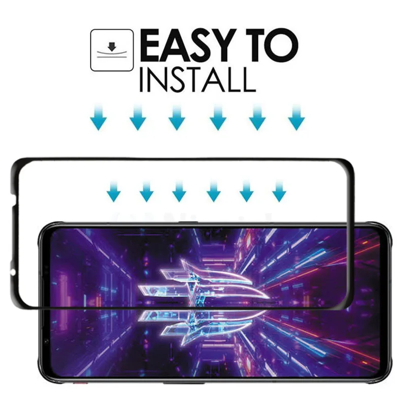 Закаленное стекло с полным покрытием 3 шт./лот защита экрана клеем для ZTE Nubia Red Magic 7