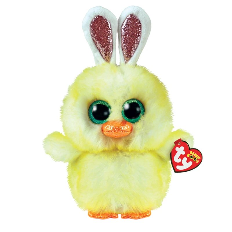 

Ty Beanie Boos Coop EASTER YELLOW CHICK W/EARS Kawaii Kids Plush Toy Stuffed Animal Soft Doll Cute Birthday Gift 15cm