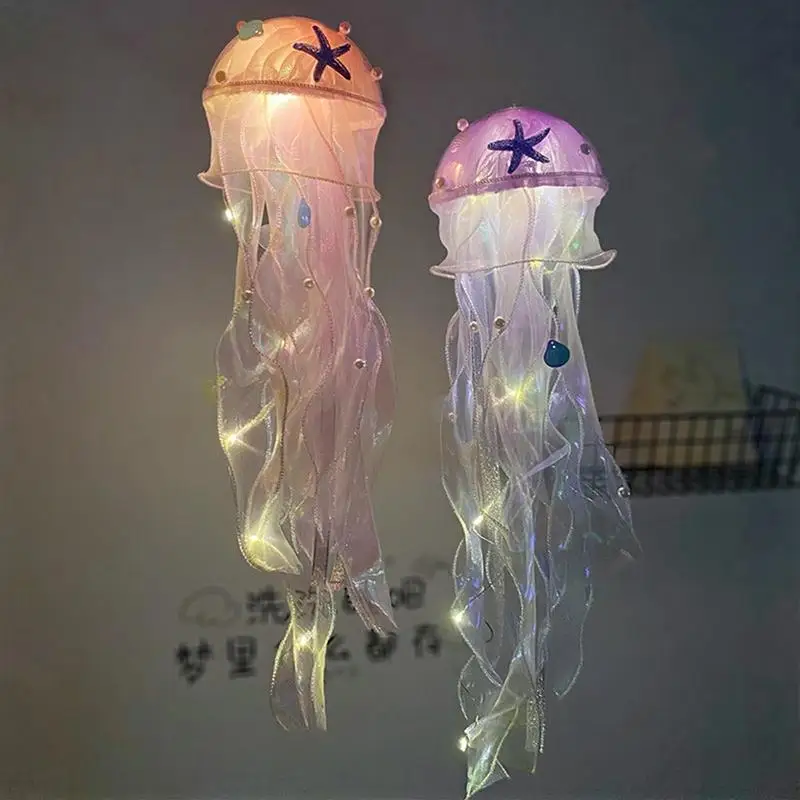 

Новинка, лампа в виде медузы, портативная лампа в форме цветка, фонарик для декора комнаты для девочек, ночник для спальни, украшение для дома