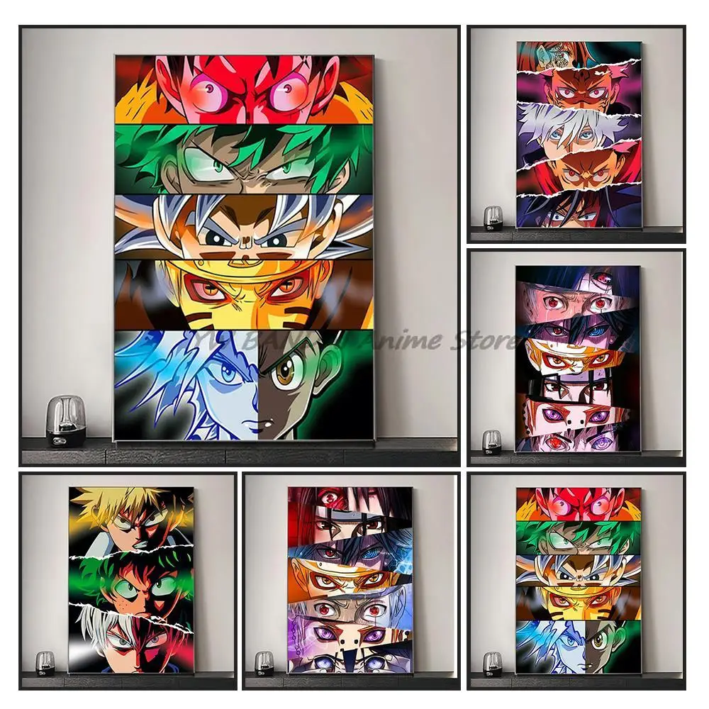 

Japanese anime one piece dragon ball Canvas paintings naruto my hero academia poster Pictures Prints Living Room Decoration