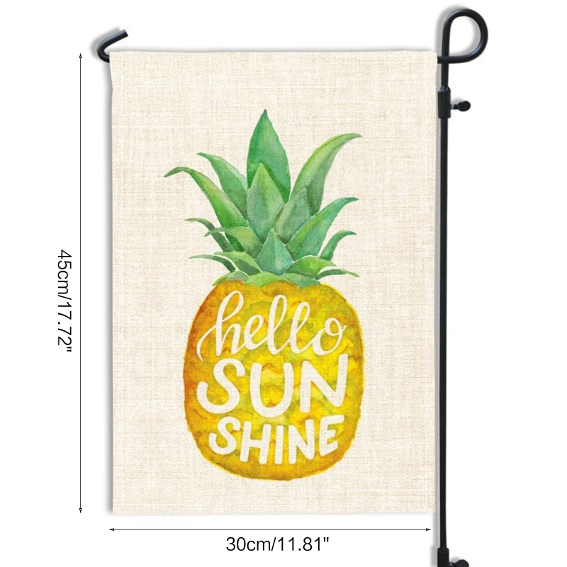 Летний Садовый флаг баннер с рисунком ананаса мороженого арбуза для оформления