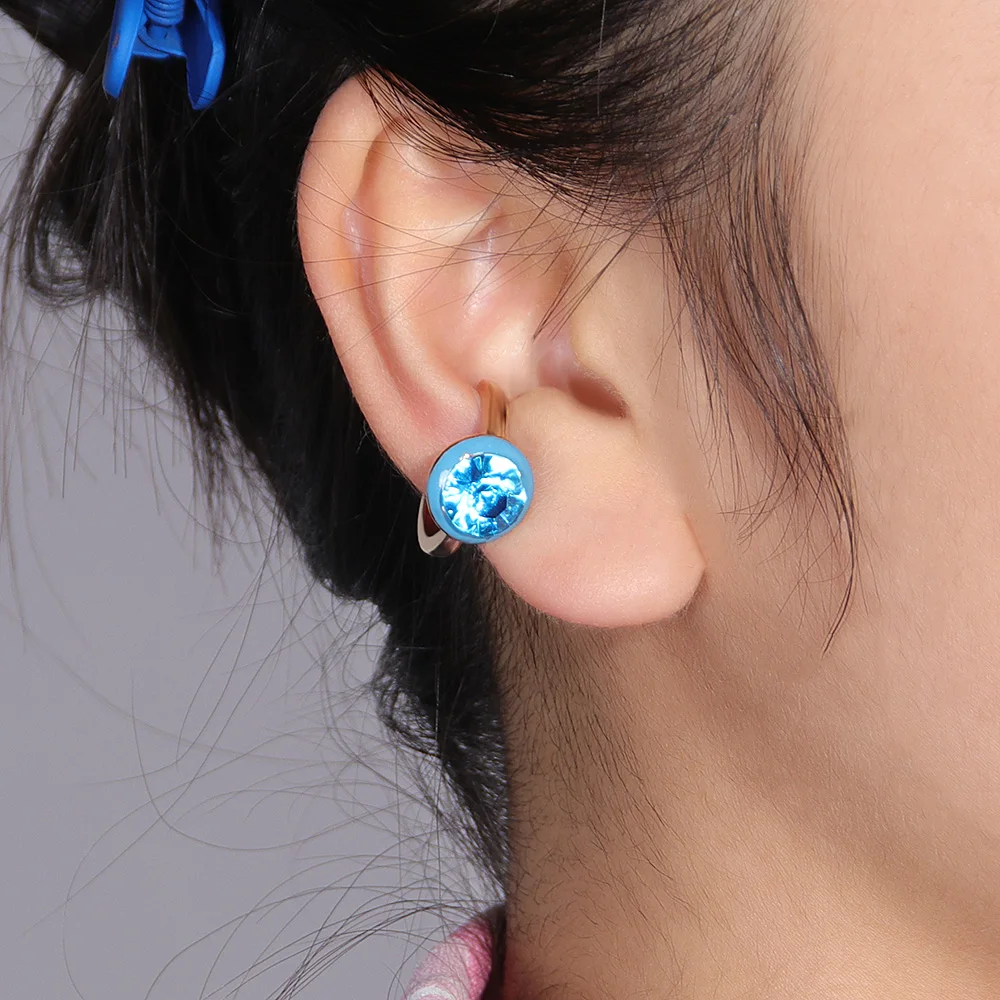 

Fashion Ear Cuff Without Piercing Earrings Jewelry Bohemia C Shaped Crystal Ear Cuffs Clip Earrings for Women Wedding Jewelry