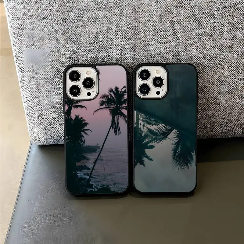 Чехол для телефона с кокосовым деревом IPhone 13 11 12 Max Pro Mini 8 7 6 Plus X Xs XR SE2020 твердый