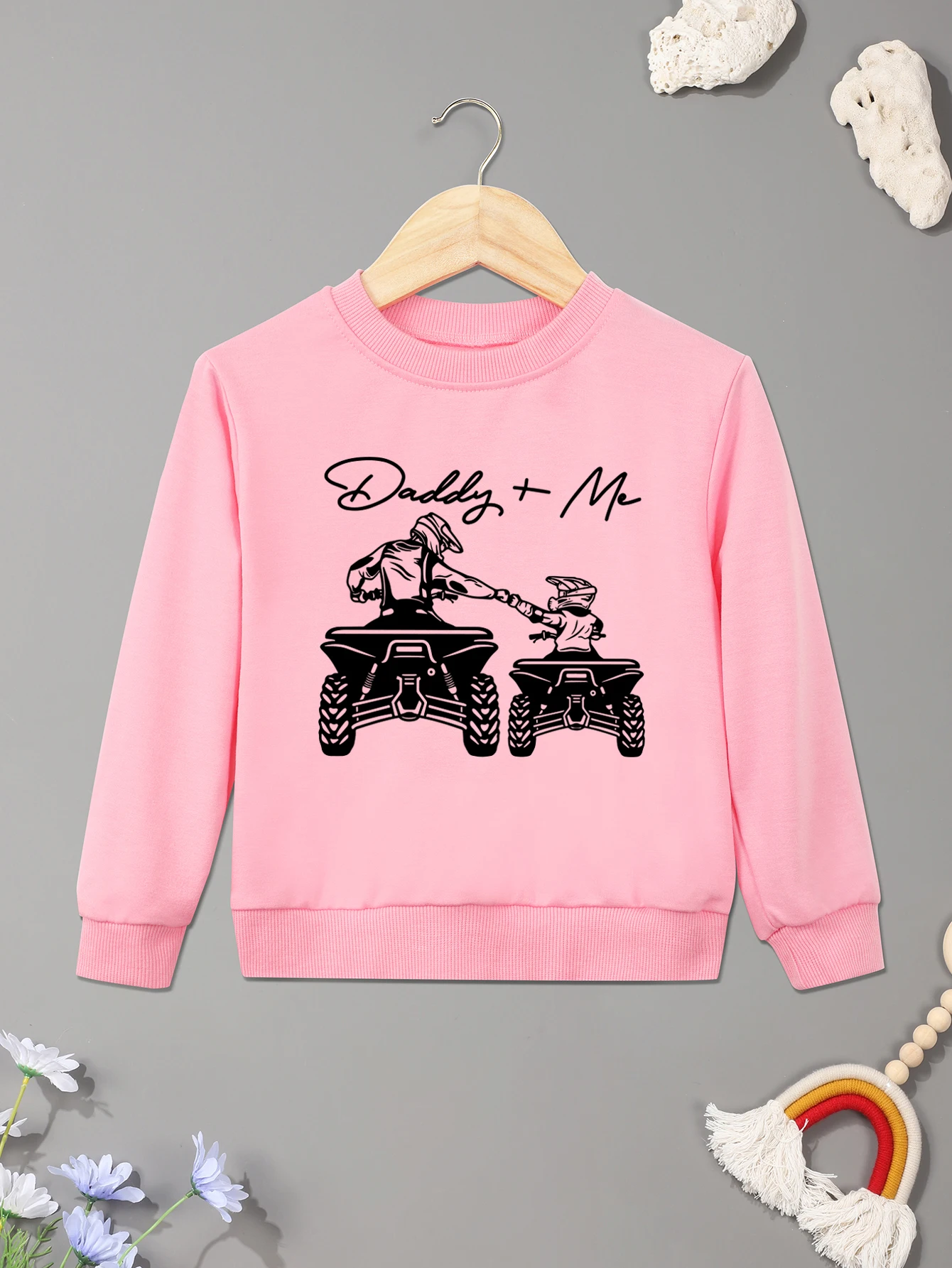 Модная Пуловерная Толстовка С Круглым Вырезом И Принтом Папы Для Детей.