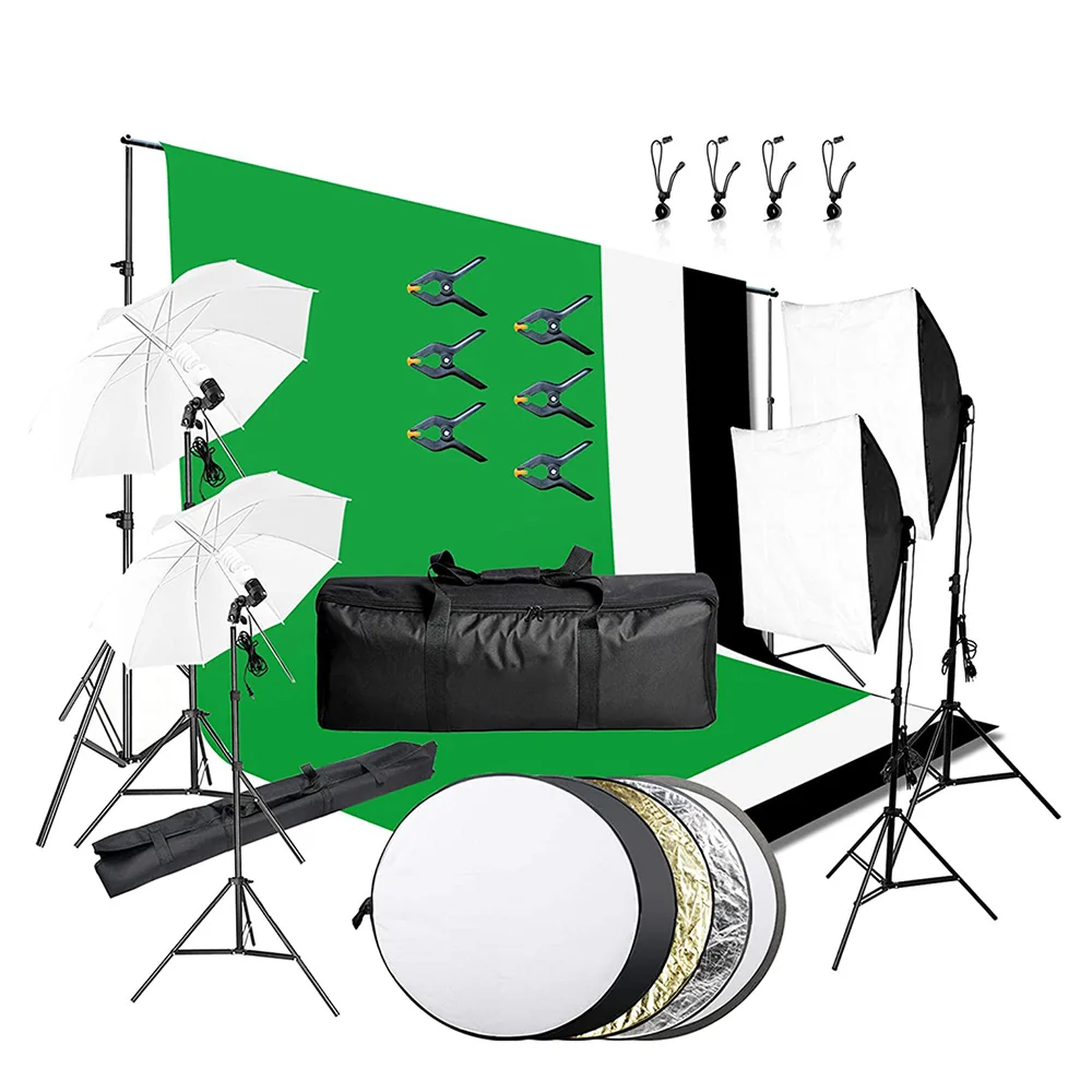 

1.8*2.8m Backdrop Support System Photography Video Lighting Accessories Set Umbrella Softbox Photo Studio Light