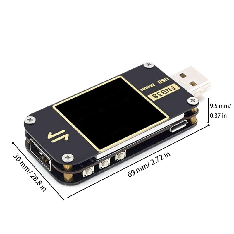 USB-измеритель мощности напряжения и тока FNB38 мультиметр для протокола быстрой