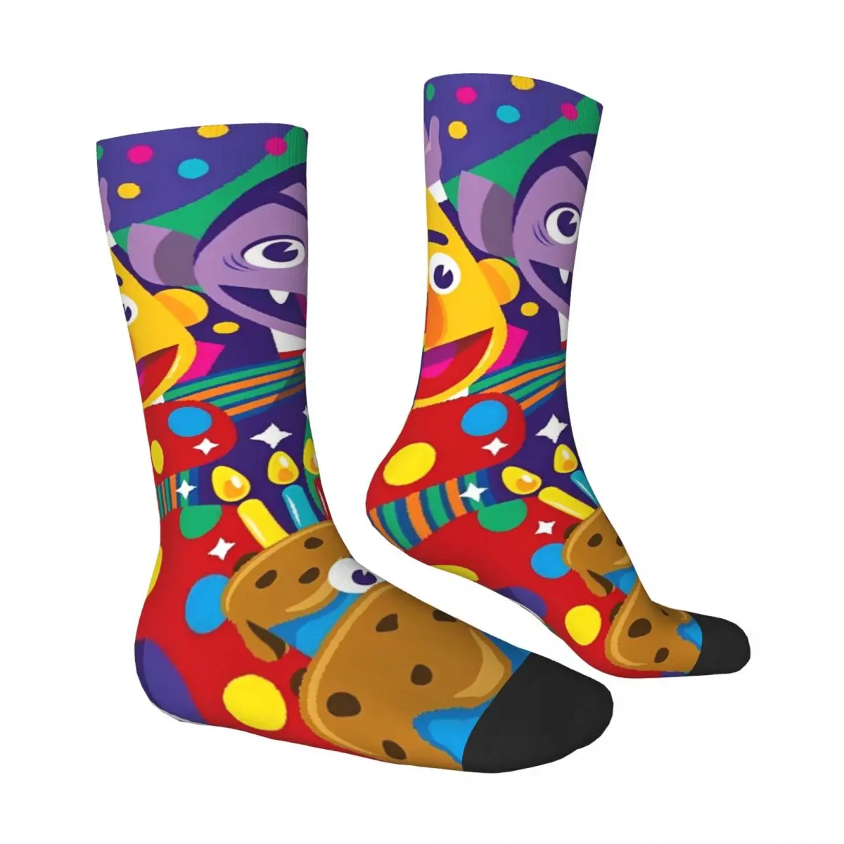 Носки с рисунком Cookie Monster повседневные чулки мужские средние мягкие спортивные