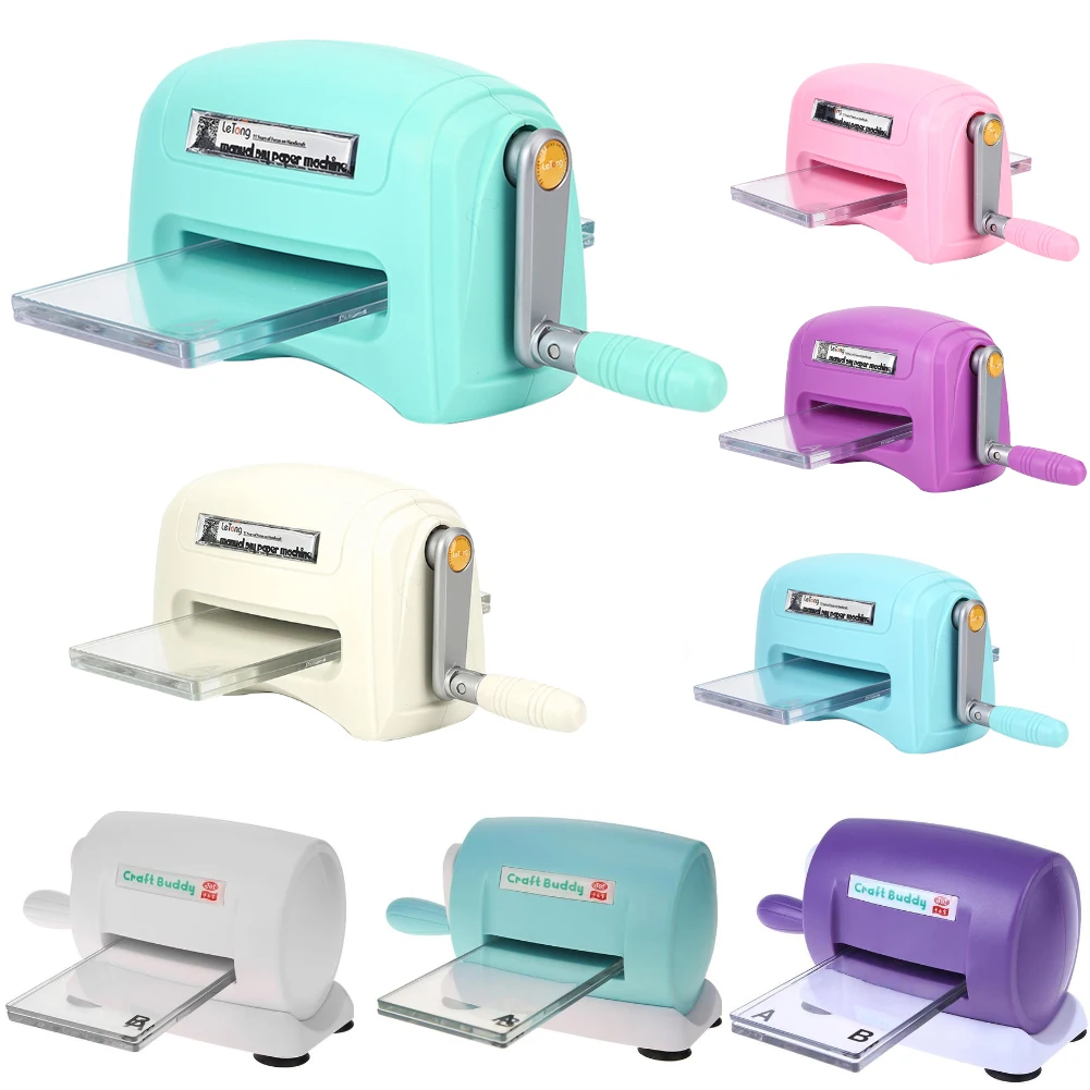 

Metal Embossing Mold Making Machine Portable Scrapbook Die Cutter Machine Craft Tool with Plastic Backing Plate Home DIY Gadgets