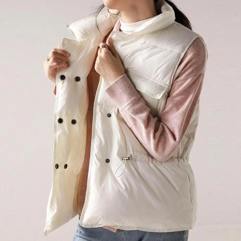 

Новинка, ульсветильник пуховой жилет, женский короткий жилет, ветрозащитное легкое белое пальто на утином пуху, Женский пуховой теплый жиле...