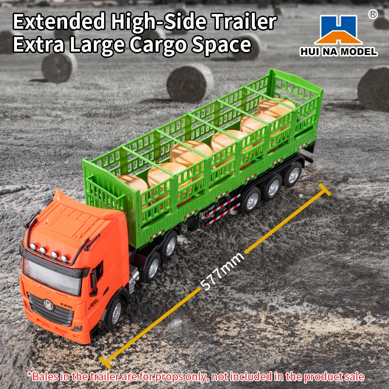 HUINA 1/18 RC High Hurdle Transporter Truck 9CH Полуприцеп Звук Светодиодный Пульт Дистанционного