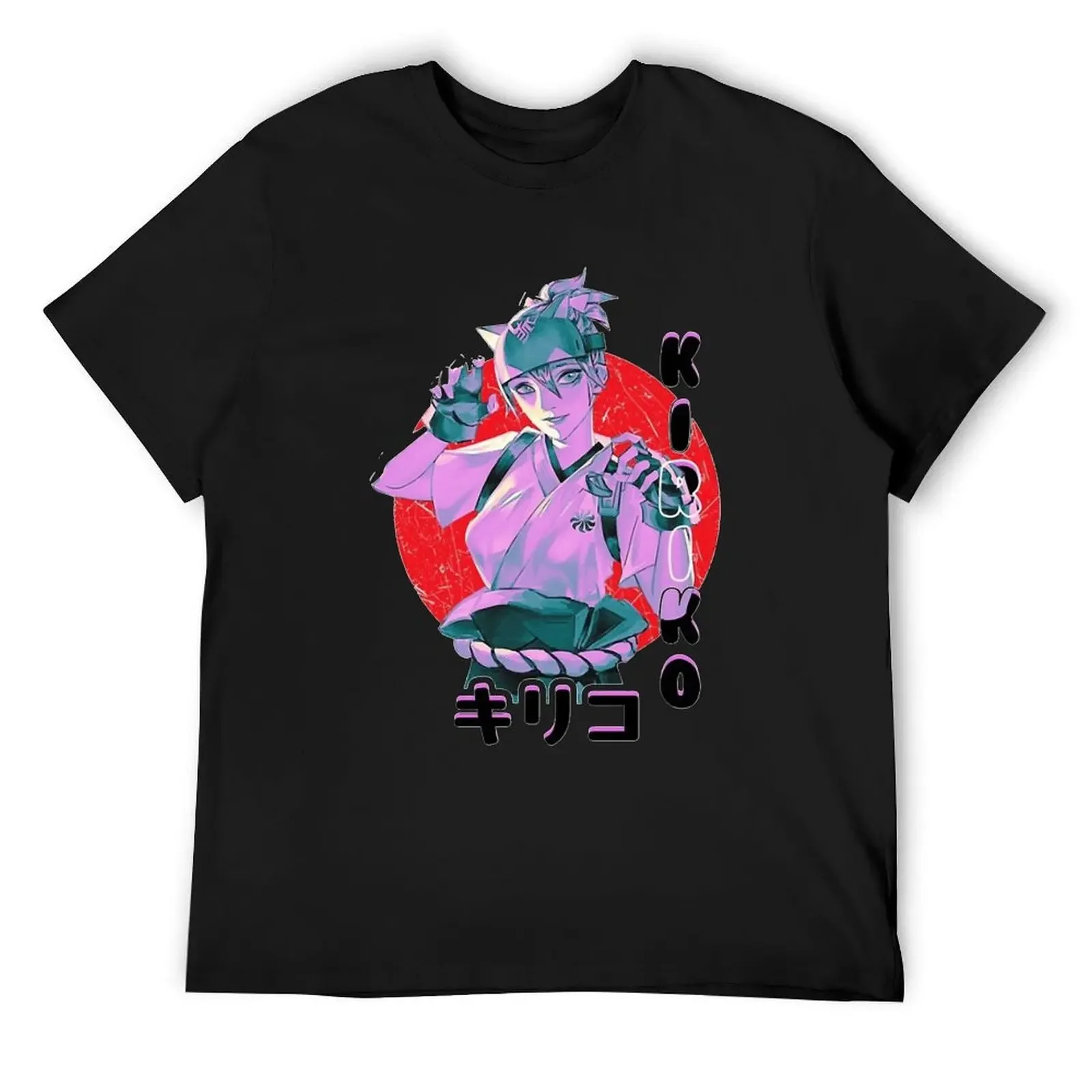Футболка Kiriko футболки с рисунком рэпера аниме-фигурки мужская одежда