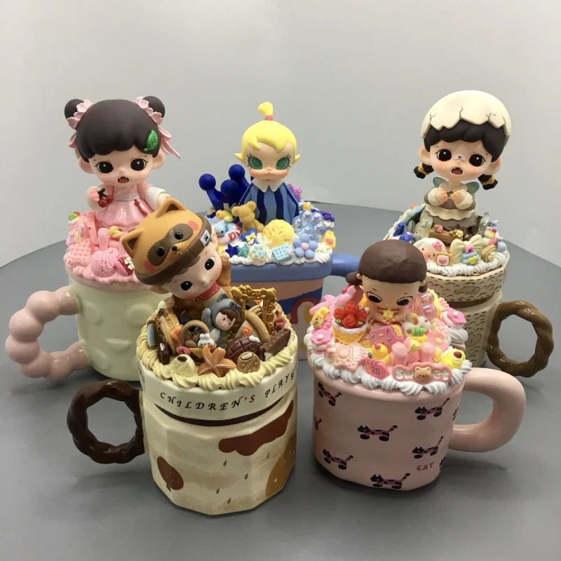 DIYPop Mart кружка с крышкой керамическая кофейная чашка для завтрака крем клей