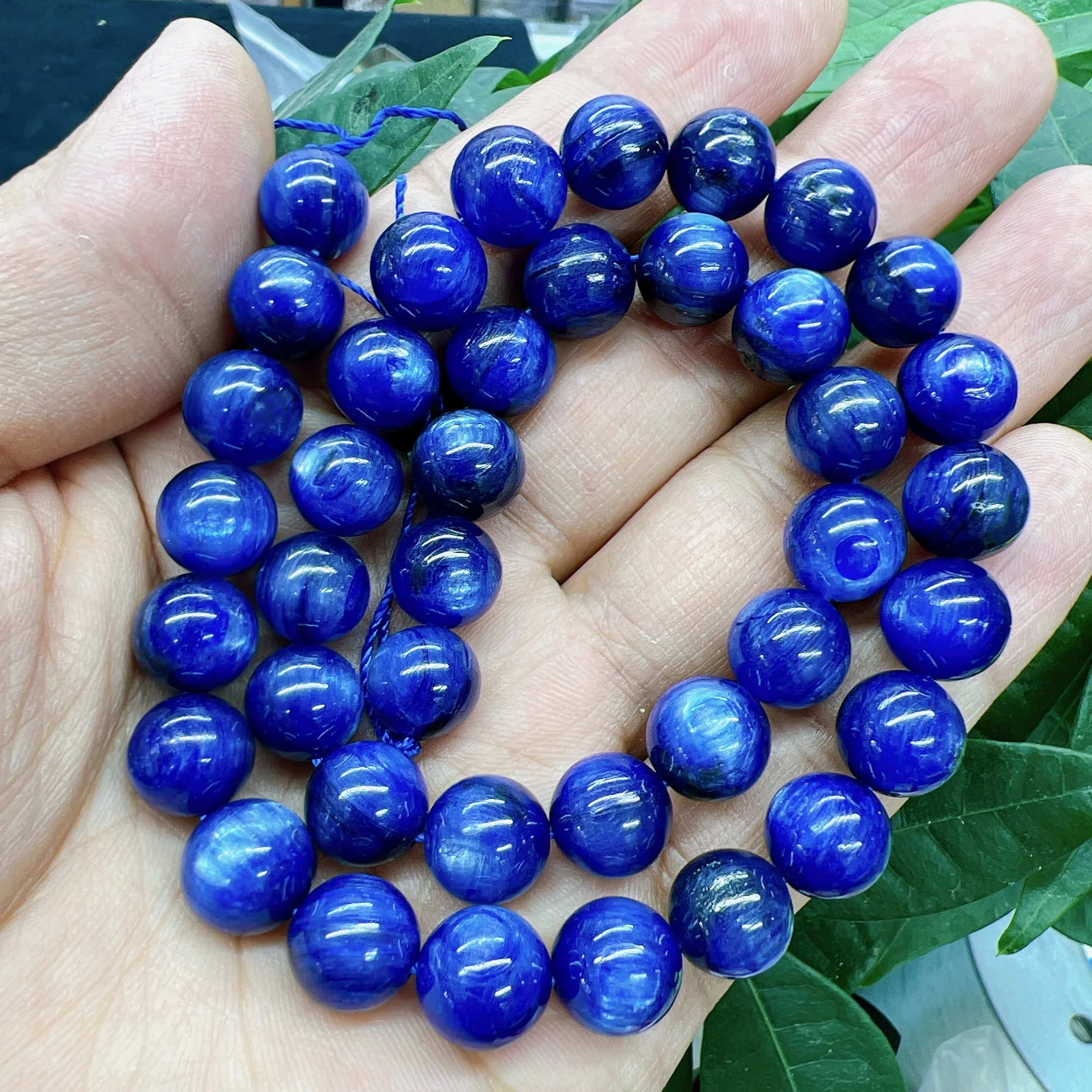 Noble Natural Kyanite Beads 4/6/8/10MM Genuine Top Grade Round Cyanite Stone Blue Beads Raw Ore Gem Accessories For DIY Jewelry