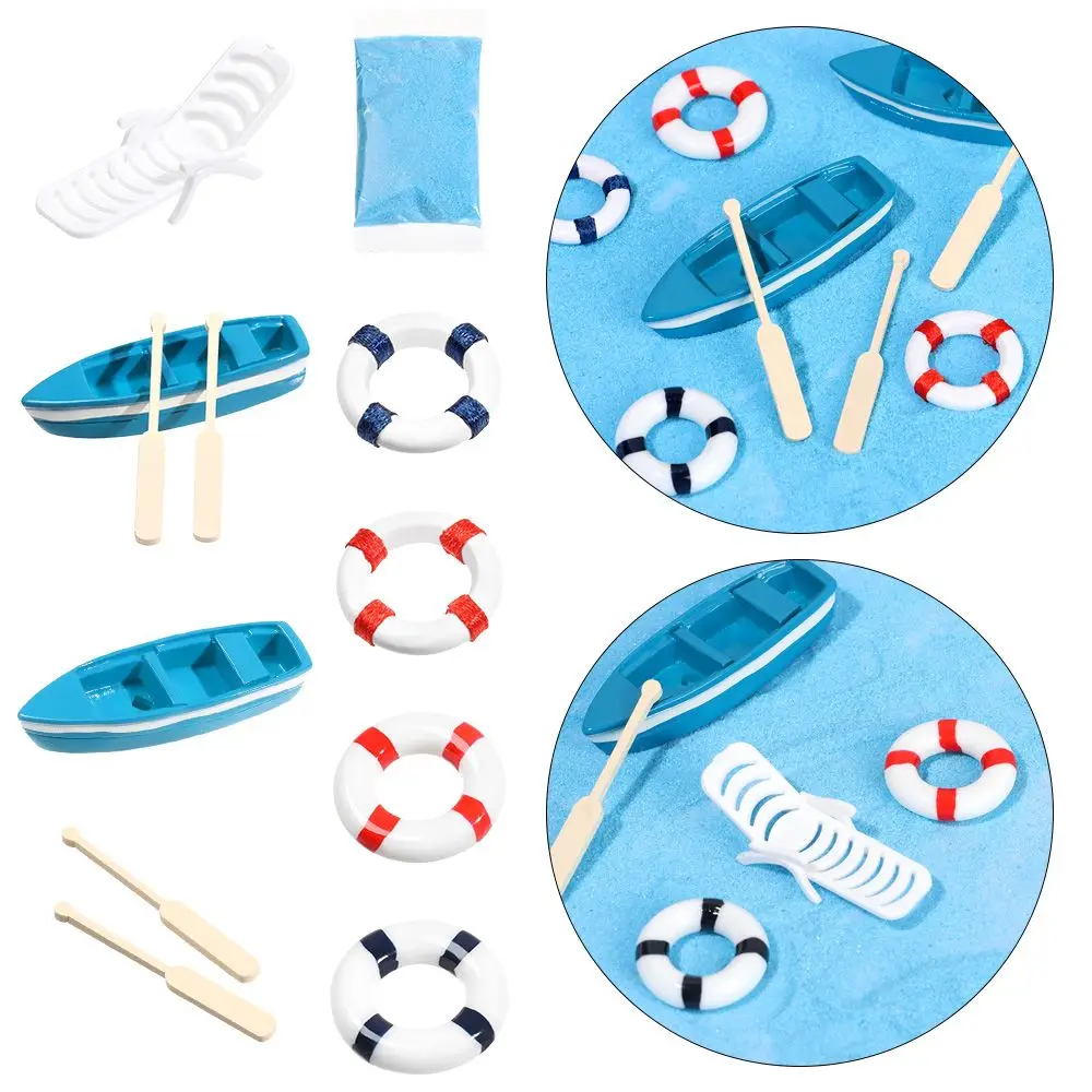 

Accessories Micro Landscape DIY Beach Chair Mini Boat Sea View Ornaments Paddle
