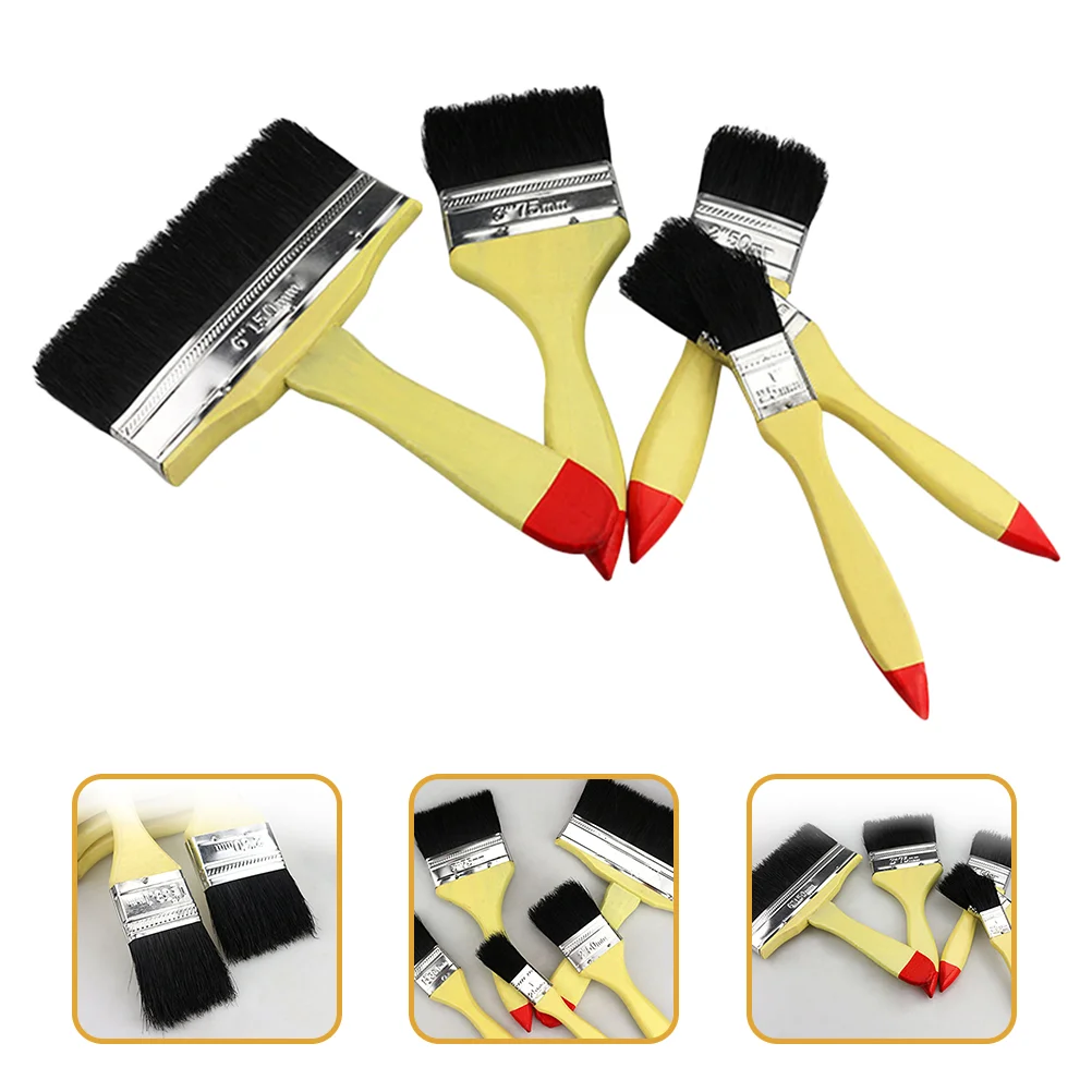 

5pcs Painter Professional Brush Set House Painting Supplies Wood Stain Brush Painting Brushes Trim Brush