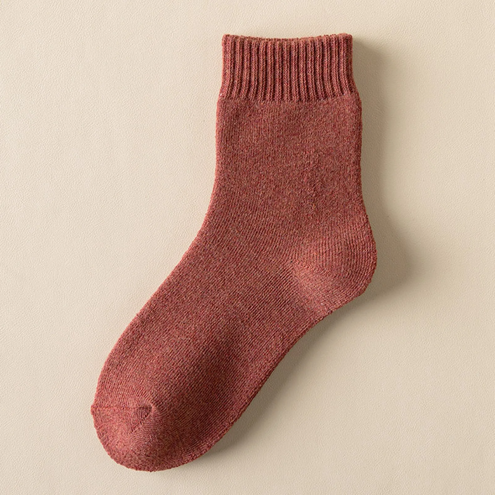 

Womens Socks Solid Color Thickened Medium Length Tube Winter Warm Socks For Women Exercise Comfy High Quality Yoga Ankle Socks