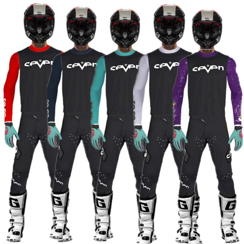 

2022 SEVEN mx ZERO Black Motocross Jersey And Pant Off Road Clothing ATV Dirt Bike Suit Motocross Gear Set