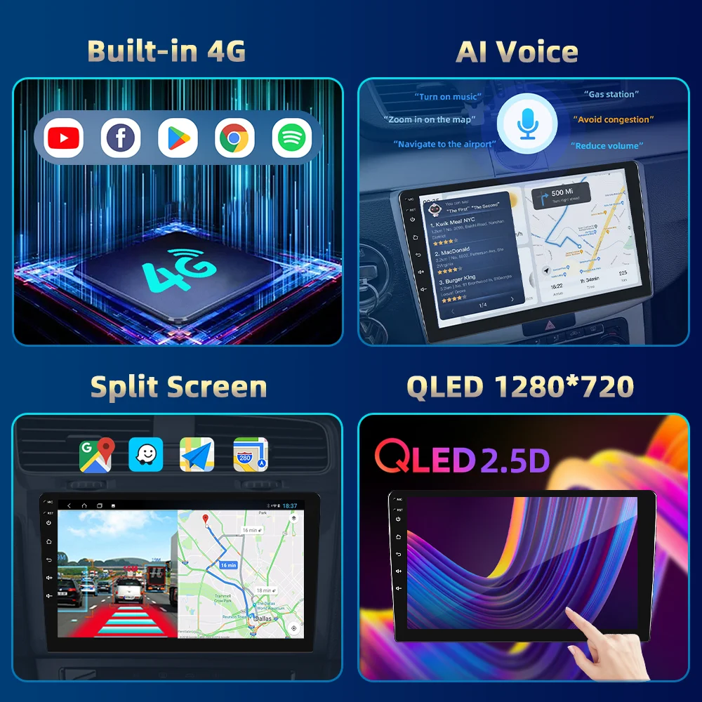 Podofo Android 11 автомобильное радио для Opel Astra 2006-2014 Buick Excelle GT мультимедийный плеер 2 Din