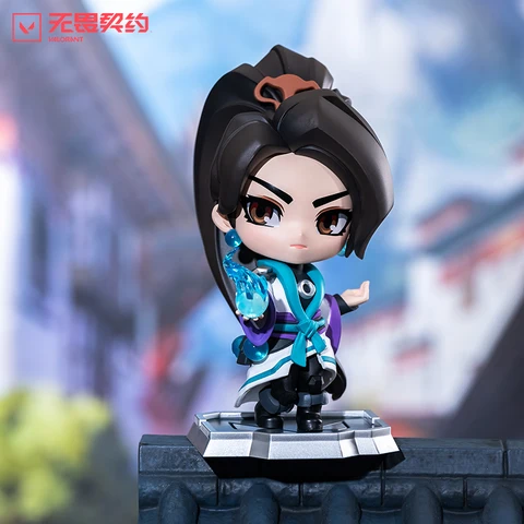 Официальный набор настольных фигурок Valorant Sage & Jett Q Version — Коллекционная статуя Riot Games, подлинная лицензия