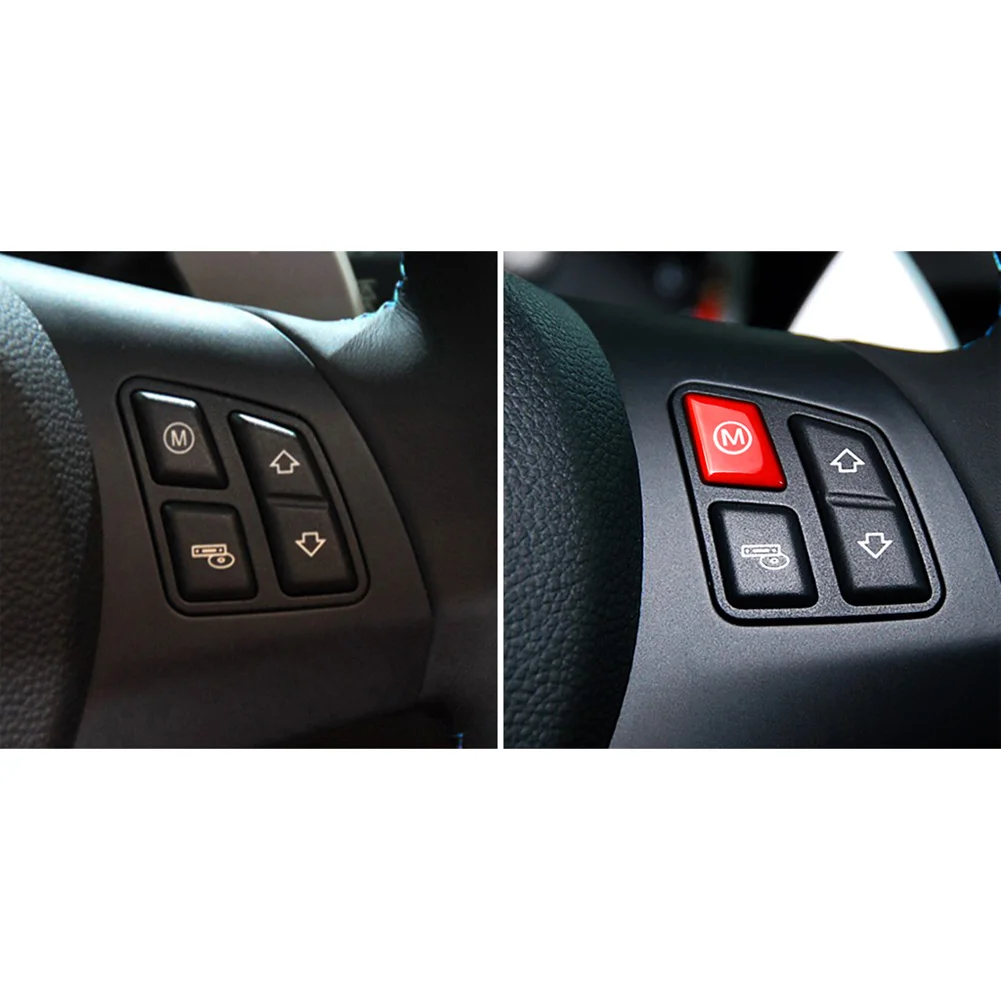 

Car Styling Accessories M Mode Button Steering Wheel Part ABS Blue Durable High Quality Interior Accessories Plastic