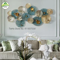 luxury home decoration mural metal large 3d stereo flower wall decor living room sofa background wall decoration hanging type
