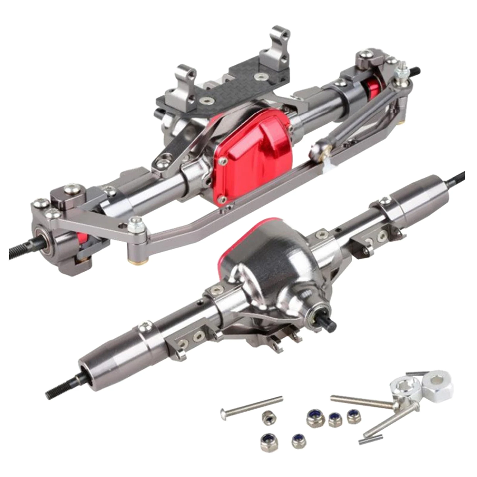 

2pcs Repair Climbing Chassis Toy Easy Install DIY RC Car Axle With Screws Durable Aluminum Alloy Front Rear Fit For Axial SCX10