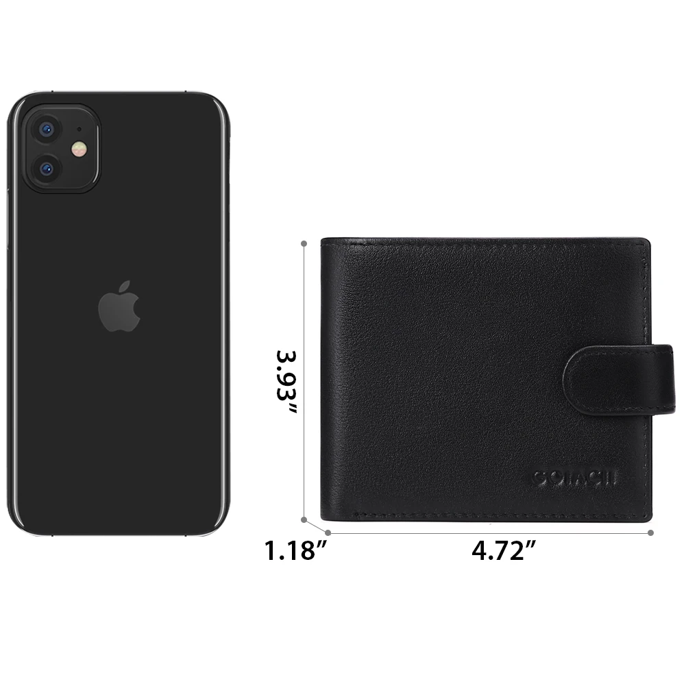 New Short Men Wallets Slim Card Holder Genuine Leather Male Wallet Small Photo Holder Men's Purse Coin Pocket