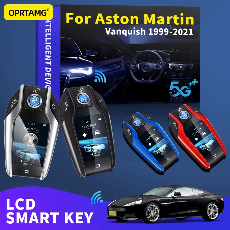

OPRTAMG For Aston Martin Vanquish 1999 2000 2001 2002 2003 2004 2005 2006 2021 Keyles Entry Remote Car Key Modified Smart LCD