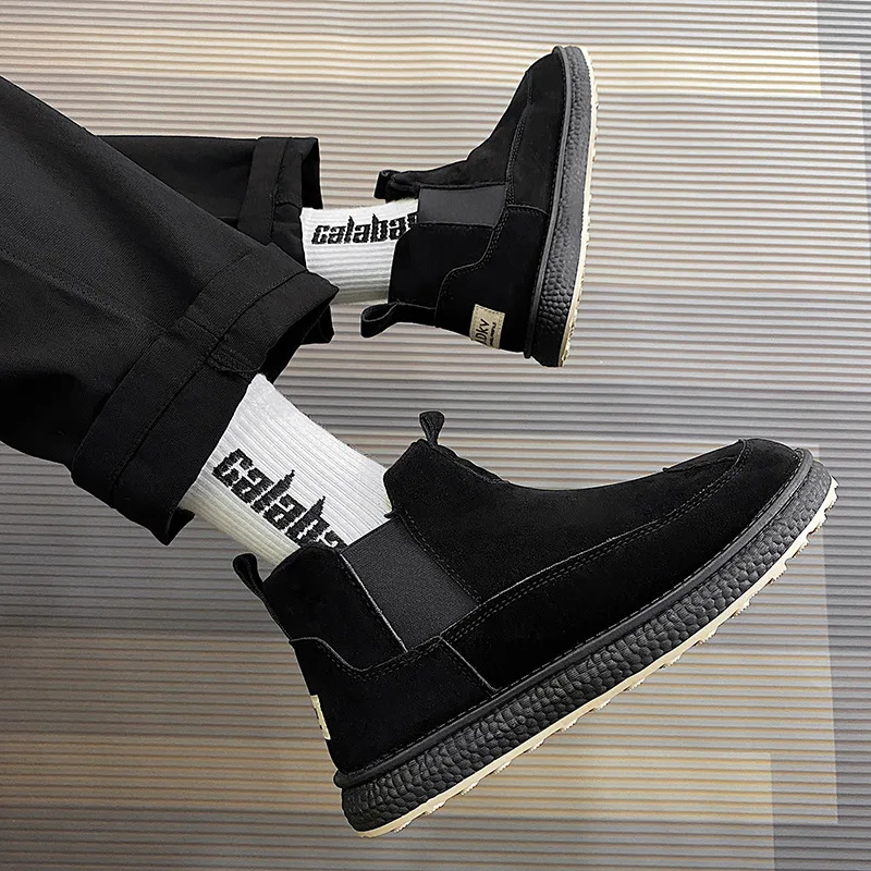 

Теплые зимние ботинки, мужская серая зимняя бархатная Мужская обувь для студентов, модная зимняя обувь для подростков