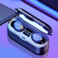 wireless led bluetooth 5 0 earphone stero earbuds with microphone for xiaomi noise canceling earphone with power band