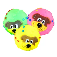 pet silicone vocalization toy ball interactive bite resistant chew for small dogs cleaning teeth grinding chew accessories hot