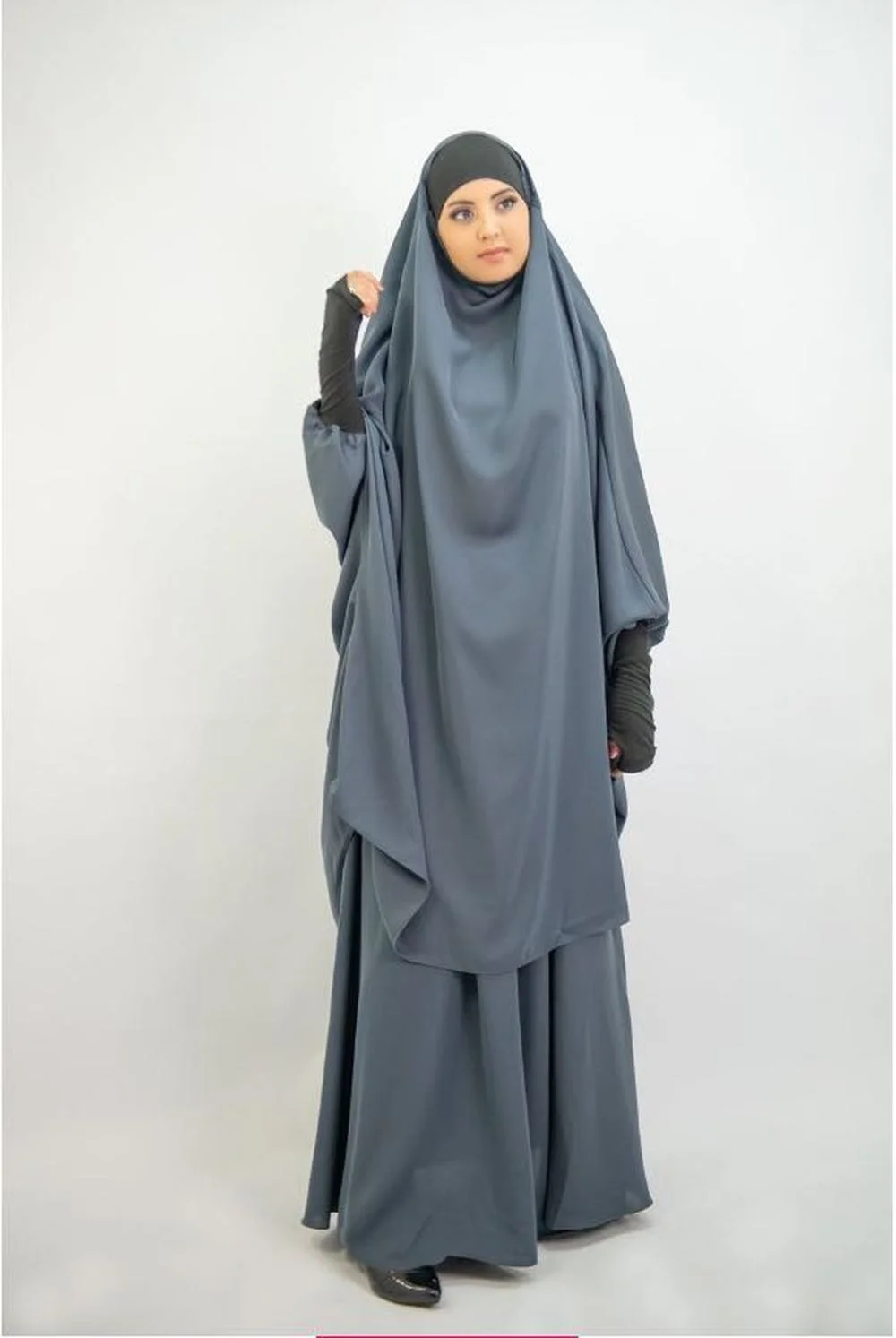 2 шт., мусульманское платье, абайя, женская одежда для молитв цзилбаб, химаб, мусульманский джеллаба, Женский хиджаб