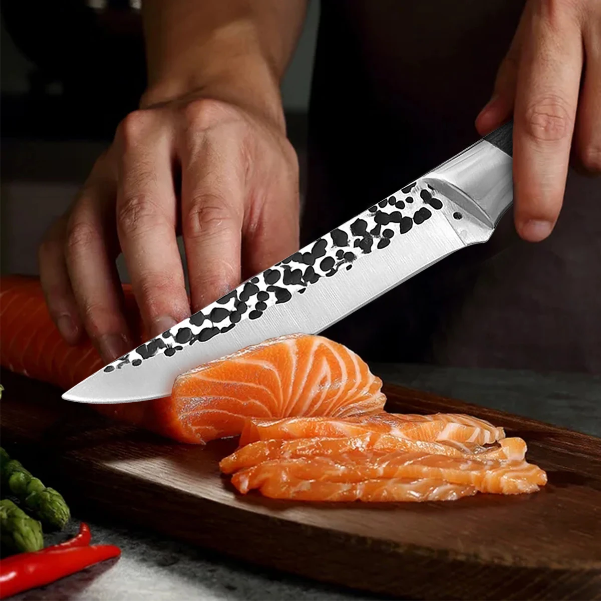 Кованый нож из нержавеющей стали кованый мясника бытовой кухонный для нарезки