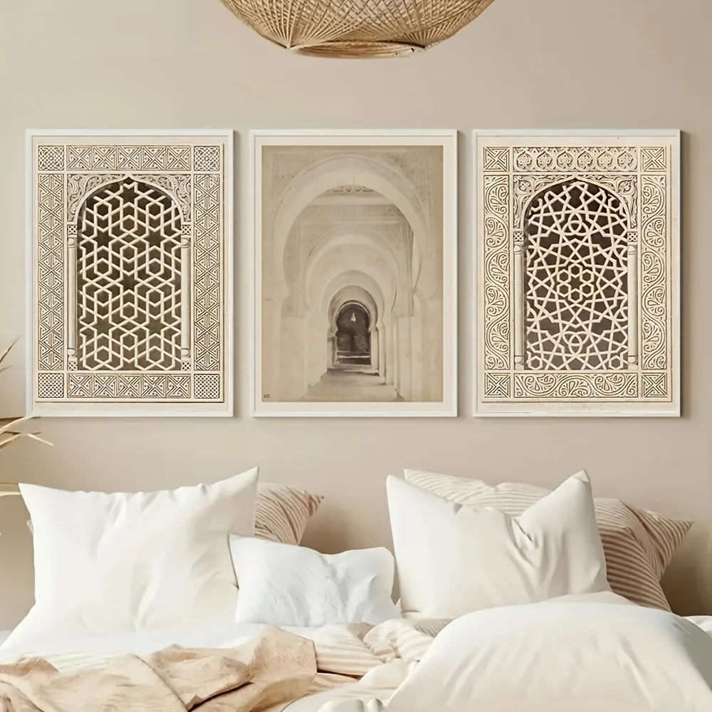 

Набор из 3 полотен с исламской каллиграфией HALFLEMART