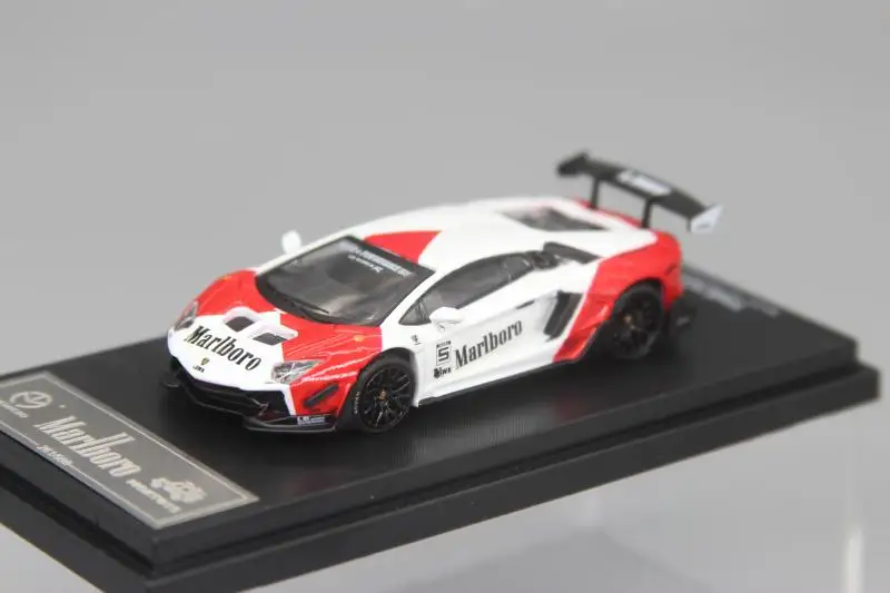 

Time 1:64 Touring car sports car alloy car model LP700-4 Aventador LB red and white for Lamborghini
